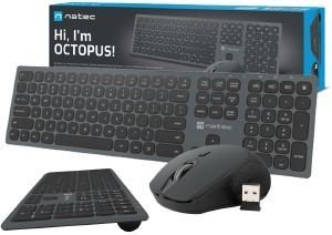 NATEC NZB-1686 OCTOPUS BLUETOOTH + USB ALUMINIUM WIRELESS SET NATEC NZB-1686 OCTOPUS BLUETOOTH + USB ALUMINIUM WIRELESS SET