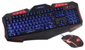 ESPERANZA EGK3000 SHELTER MULTIMEDIA ILLUMINATED WIRED USB GAMING KEYBOARD WITH MOUSE SET