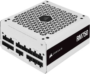 CORSAIR PSU RM750 2021 GOLD FULLY MODULAR ZERO RPM MODE WHITE 750W