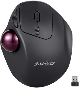 PERIXX PERIMICE-717 WIRELESS 2.4GHZ TRACKBALL MOUSE WITH PROGRAMMABLE FEATURE