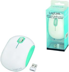 LOGILINK ID0084A COOPER WIRELESS OPTICAL MOUSE 2.4GHZ 1000DPI WHITE/BLUE LOGILINK ID0084A COOPER WIRELESS OPTICAL MOUSE 2.4GHZ 1000DPI WHITE/BLUE