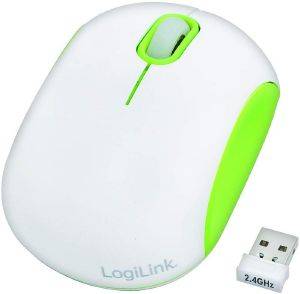 LOGILINK ID0086A COOPER WIRELESS OPTICAL MOUSE 2.4GHZ 1000DPI WHITE/GREEN