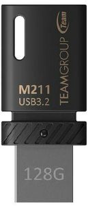 TEAM GROUP TM2113128GB01 M211 128GB USB 3.2 TYPE-A/TYPE-C FLASH DRIVE TEAM GROUP TM2113128GB01 M211 128GB USB 3.2 TYPE-A/TYPE-C FLASH DRIVE