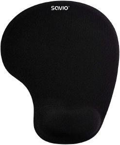 SAVIO MP-01B GEL MOUSE PAD WITH WRIST SUPPORT