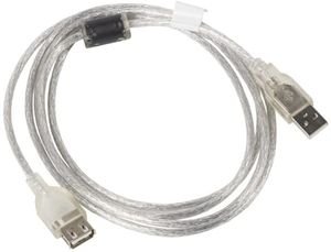 LANBERG CABLE USB 2.0 AM-BM FERRITE TRANSPARENT 1.8M
