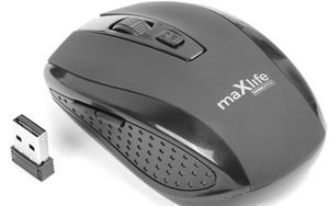 MAXLIFE HOME OFFICE MXHM-02 WIRELESS OPTICAL MOUSE 800/1000/1600 DPI BLACK