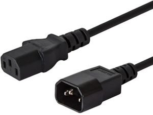 SAVIO CL-99 COMPUTER POWER EXTENSION CABLE C14 - C13 1.2M BLACK