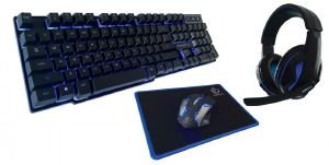 REBELTEC REBELTEC WIRED GAMING SET KEYBOARD + HEADPHONES + MOUSE + MOUSE PAD SHERMAN