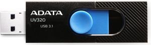 ADATA AUV320-64G-RBKBL UV320 64GB USB 3.2 FLASH DRIVE BLACK/BLUE ADATA AUV320-64G-RBKBL UV320 64GB USB 3.2 FLASH DRIVE BLACK/BLUE