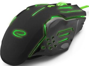 ESPERANZA EGM403G WIRED MOUSE FOR GAMERS 6D OPTICAL USB MX403 APACHE GREEN