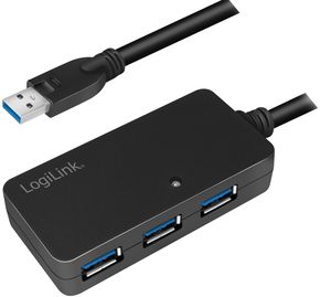 LOGILINK UA0262 USB 3.0 ACTIVE REPEATER CABLE 10M WITH 4-PORT HUB