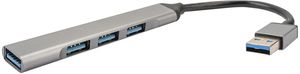 4SMARTS 4IN1 HUB USB TO 3X USB-A 2.0 AND 1X USB-A 3.0 SPACE GREY