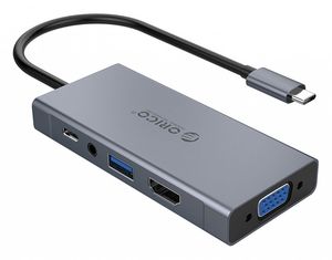 ORICO HUB 5-IN-1 HDMI 4K + USB 3.0 + VGA + AUX + USB-C PD 60W