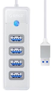 ORICO PW4U-U3-015-WH-EP HUB ADAPTER USB TO 4X USB 3.0 5 GBPS 0.15M WHITE ORICO PW4U-U3-015-WH-EP HUB ADAPTER USB TO 4X USB 3.0 5 GBPS 0.15M WHITE