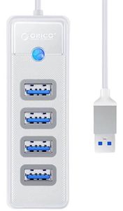 ORICO PW4U-U3-015-WH-EP HUB ADAPTER USB TO 4X USB 3.0 5 GBPS 0.15M WHITE