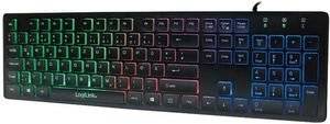 ������������ LOGILINK ID0138 ILLUMINATED WITH RAINBOW LED BACKLIGHTING USB BLACK DE LAYOUT