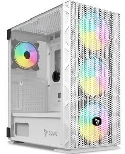 CASE SAVIO RAPTOR WHITE X1 ARGB CASE MESH / GLASS CASE SAVIO RAPTOR WHITE X1 ARGB CASE MESH / GLASS