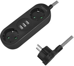 LOGILINK LPS262U SOCKET OUTLET 2-WAY + 3X USB-A 1.5M BLACK LOGILINK LPS262U SOCKET OUTLET 2-WAY + 3X USB-A 1.5M BLACK