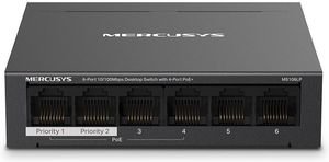 MERCUSYS MS106LP 6-PORT 10/100MBPS DESKTOP SWITCH WITH 4-PORT POE+