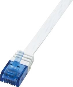 LOGILINK PATCH CABLE FLAT CAT.6 U/UTP WHITE 5M, SLIMLINE LOGILINK PATCH CABLE FLAT CAT.6 U/UTP WHITE 5M, SLIMLINE