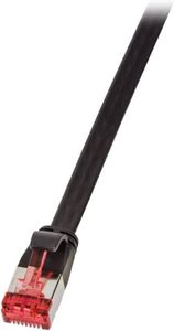 LOGILINK PATCH CABLE FLAT CAT.6A SHIELDED 3M BLACK LOGILINK PATCH CABLE FLAT CAT.6A SHIELDED 3M BLACK