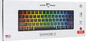 WHITE SHARK MECHANICAL KEYBOARD RED SWITCH GK-004111 BLACK SHINOBI-2-B-US-RED.SW