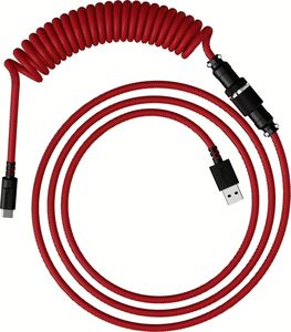   HYPERX USB-C COILED CABLE RED-BLACK (6J677AA)