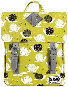 8848 BACKPACK FOR CHILDREN WITH SNAILS PRINT YELLOW 440-055-004