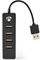 NEDIS UHUBU2420BK USB HUB 4-PORT USB 2.0 BLAC...
