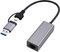 CABLEXPERT USB 3.1 + TYPE-C GIGABIT NETWORK ADAPTER, SPACE GREY