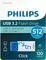 PHILIPS CLICK SERIES 512GB USB 3.2 TYPE-C FLA...