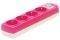 SAS 100-11-417 COLOURLINE 4-SOCKET POWER STRIP WITH CABLE PINK