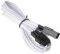 NZXT 6-PIN PCIE EXTENSION 45CM BLACK HSG - SLEEVED WHITE