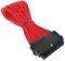 BITFENIX 24-PIN ATX EXTENSION 30CM - SLEEVED RED/BLACK