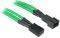 BITFENIX 3-PIN EXTENSION 30CM - SLEEVED GREEN/BLACK