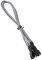 BITFENIX 3-PIN EXTENSION 30CM - SLEEVED SILVE...