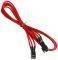 BITFENIX 3-PIN EXTENSION 60CM - SLEEVED RED/BLACK