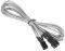 BITFENIX 3-PIN EXTENSION 90CM - SLEEVED SILVE...