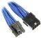 BITFENIX 6+2-PIN PCIE EXTENSION 45CM - SLEEVED BLUE/BLACK