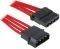 BITFENIX MOLEX EXTENSION 45CM - SLEEVED RED/BLACK