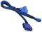 BITFENIX MOLEX TO 3X 3-PIN 5V ADAPTER 20CM - SLEEVED BLUE/BLUE