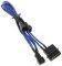 BITFENIX MOLEX TO 3X 3-PIN 5V ADAPTER 20CM - SLEEVED BLUE/BLACK