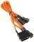 BITFENIX MOLEX TO 3X 3-PIN 7V ADAPTER 20CM - SLEEVED ORANGE/BLACK