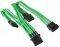 BITFENIX MOLEX TO 3X MOLEX ADAPTER 55CM - SLEEVED GREEN/BLACK