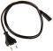 INLINE 2-PIN EURO POWER CABLE 1.2M BLACK