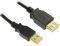 INLINE USB2.0 EXTENSION CABLE GOLD PLATED 0.5M BLACK