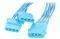 AKASA AK-PY-BLUV POWER SPLITTER CABLE BLUE UV...