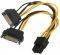AKASA AK-CBPW13-15 2X15-PIN SATA POWER TO 1X6...