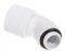BITSPOWER CONNECTOR 45 DEGREE 1/4 INCH TO 16/11MM ROTATING WHITE