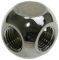BITSPOWER T-ADAPTER 3X IG 1/4 INCH SHINY BLAC...